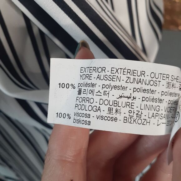 Zara Striped Black and White Women's Midi Dress - Picture 8 of 14